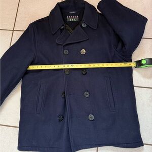 Men’s Vintage Trader Bay pea coat with decorative anchor buttons